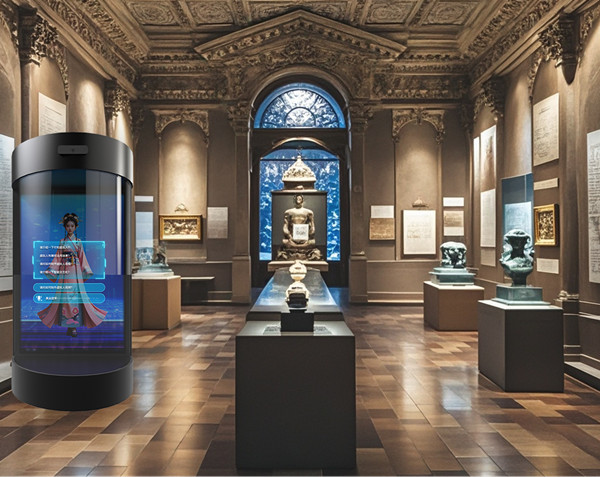 AI數字人透明屏展示柜 AI數字人透明屏展示柜